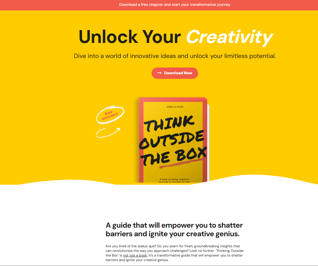 landing page sample for digital marketing
